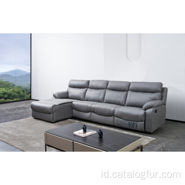 Sofa Kain Desain Modern dengan Kaki Kayu untuk furnitur Ruang Tamu